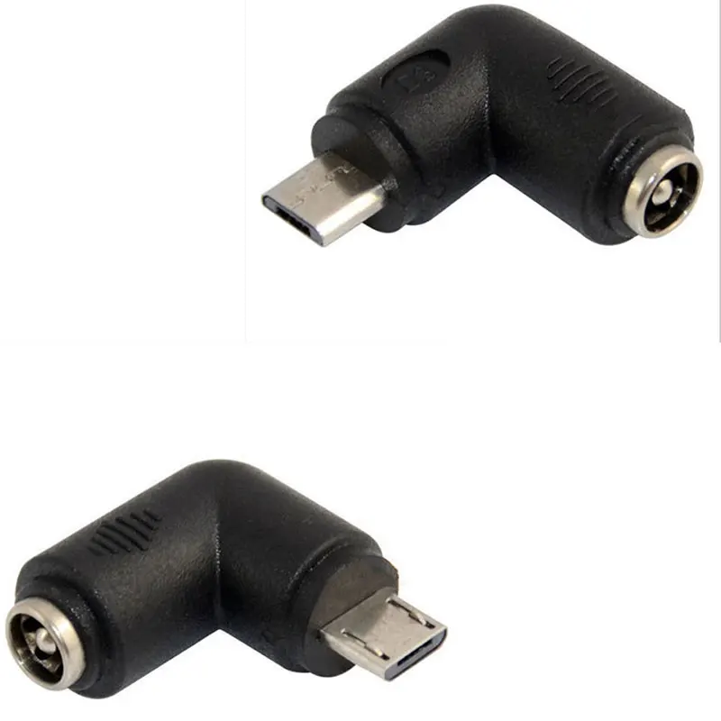 DC 5 5x2 1 мм разъем для Micro USB B pin под прямым углом Мужской адаптера