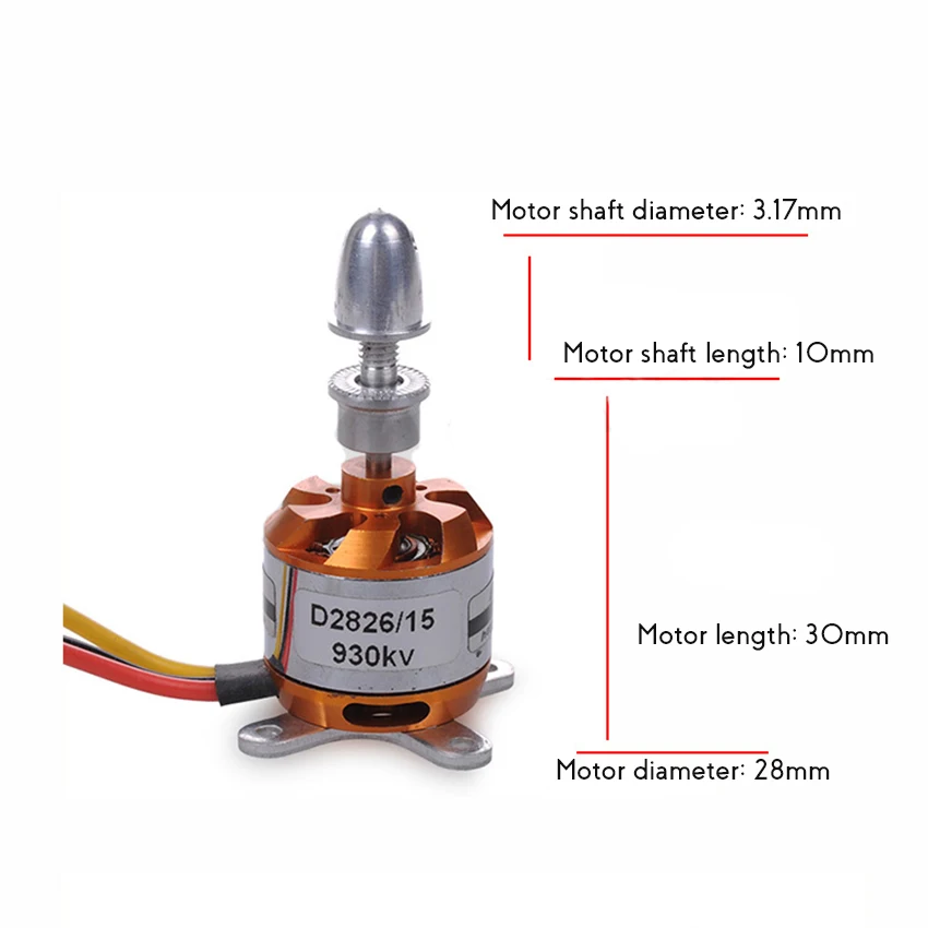 1 компл. D2826-15 бесщеточный двигатель 930KV 275 Вт Мини DIY высокая скорость двигатель для самолетов модель самолета, четыре оси Летающие шахматы модель