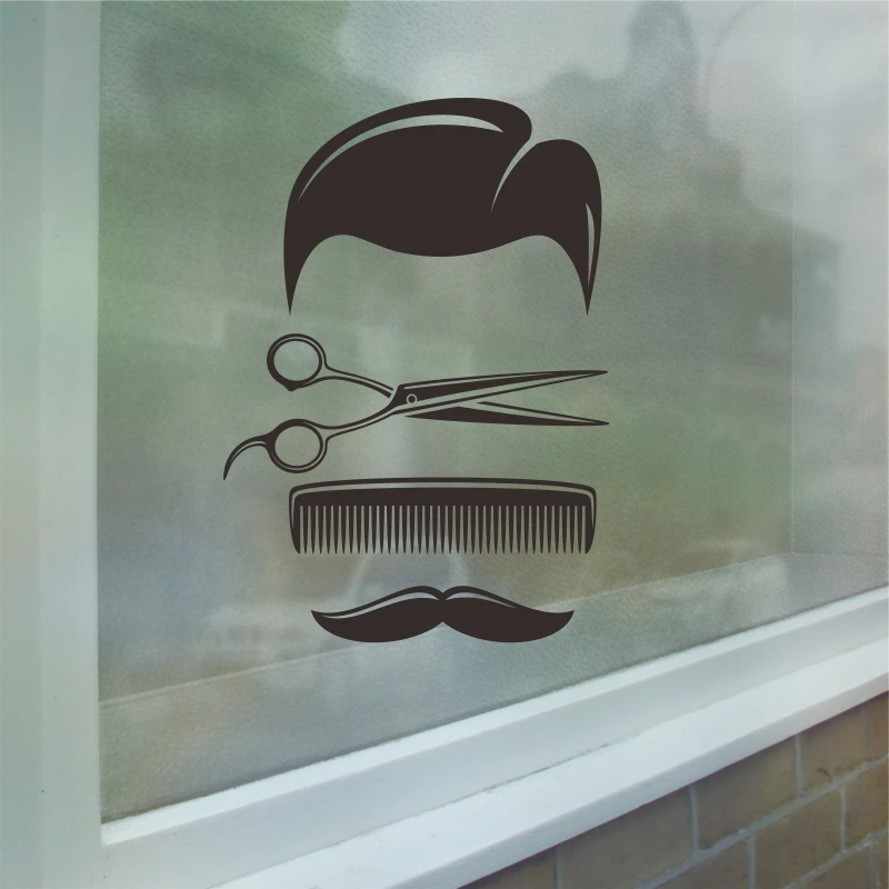 Hombre парикмахерской pegatina tiempo nombre Chop хлеб наклейка стрижка плакаты vinilo настенные