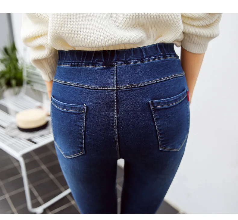Женские джинсы в классическом стиле со средней талией узкие облегающие