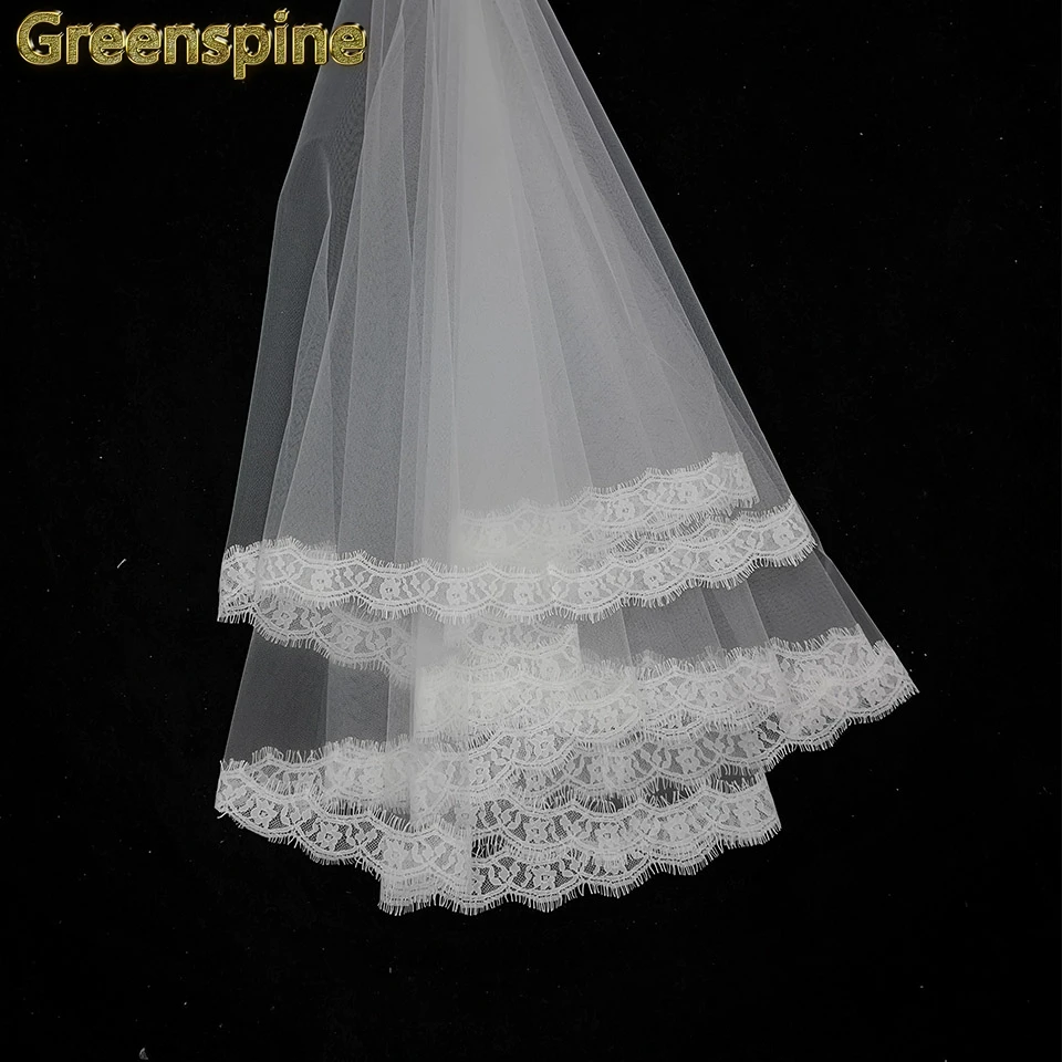 Greenspine горячая Распродажа 150 см дорожная Фата длина романтическая дешевая