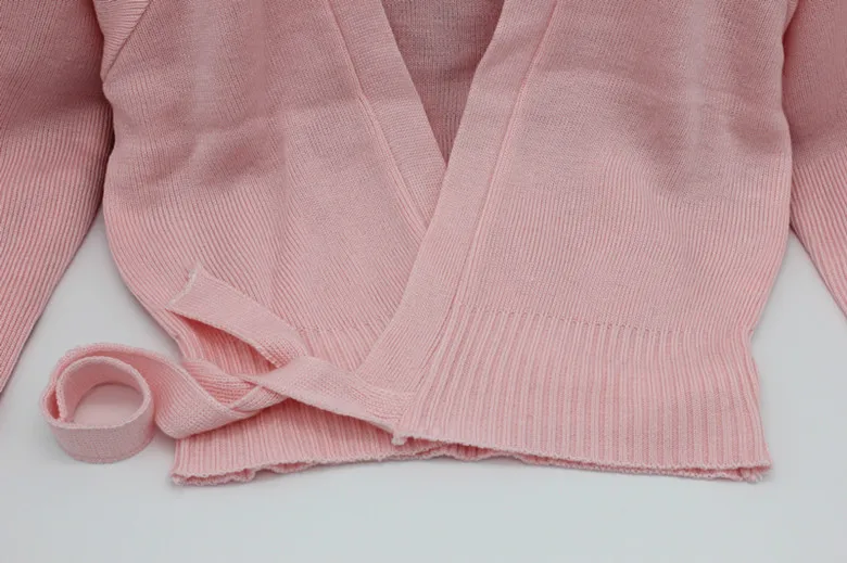 Детский балетный костюм с длинными рукавами пальто свитер Весенняя вязаная