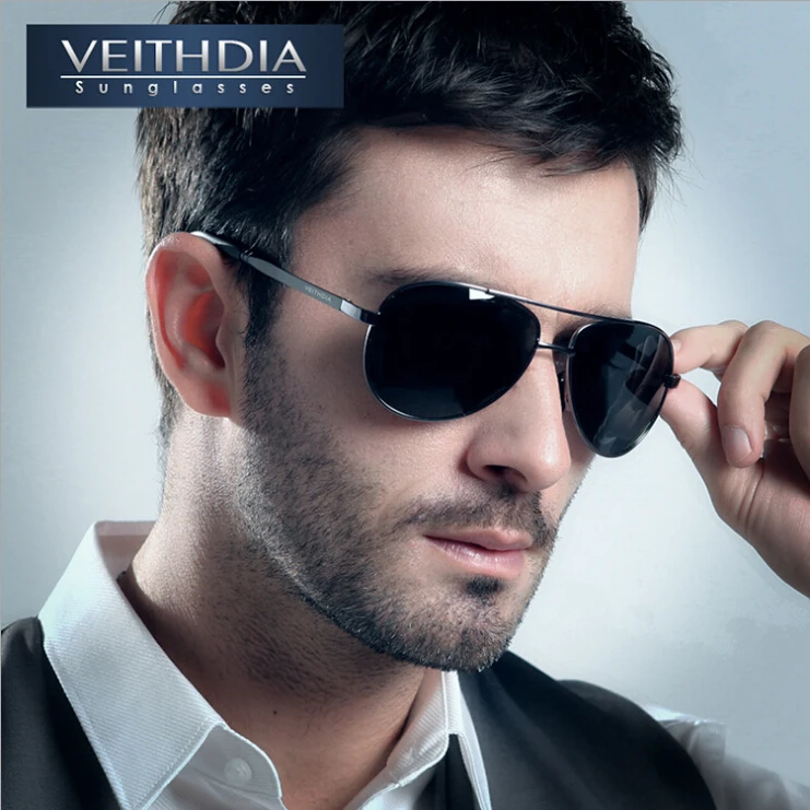 Мужские Солнцезащитные очки-авиаторы из юрты VEITHDIA брендовые дизайнерские очки с