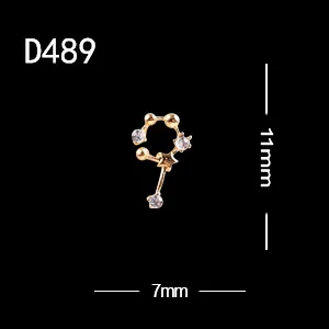10pcs D489 TSZS 10 шт./лот специальный дизайн 12 Созвездие форма дизайн ногтей украшения своими руками сборный горный хрусталь ювелирные изделия металлические аксессуары - Color: 10pcs D489