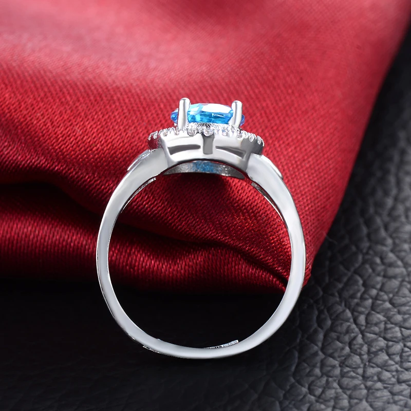 DODO Adjustable Engagement Fidget ​Rings For Women Accessories Wedding Band Oval Blue Stone Cubic Zirconia Vintage Jewelry DD172 |