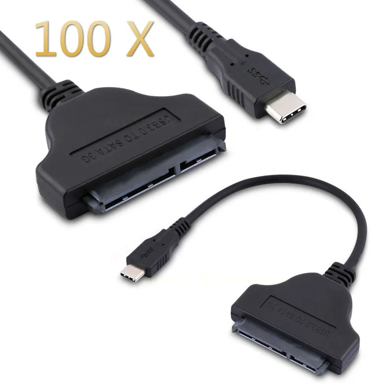 

USB 3,1 Type-C для SATA 22 Pin HDD жесткий диск драйвер SSD адаптер кабель USB C 100 шт.