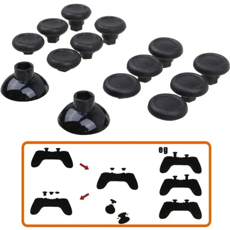 For Sony PS4 SLIM PS4 Pro Controller Flexibility Custom Enhanced Removable Thumbsticks Thumb Stick Joystick Caps Covers Grips