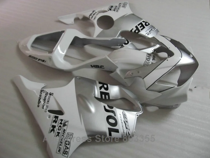 Распродажа обтекателей для Honda CBR600 F4i 2002 / 2003 2001 (белый репсол) cbr 600 03 02 01 комплект