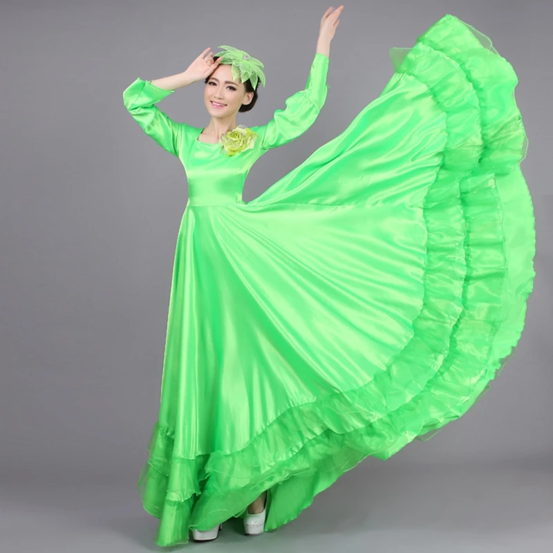 Платье Фламенко костюм бальное платье женское хор испанский танцевальный Прямая