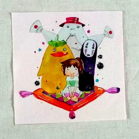 5 шт./лот хлопчатобумажная холщовая мультяшная ткань серия Hayao Miyazaki Лоскутная