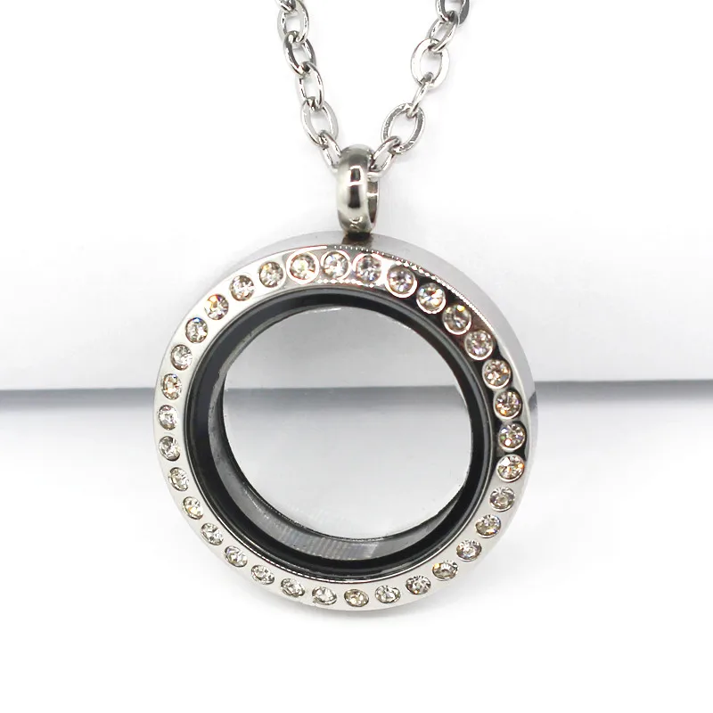 5 шт./лот 25 мм круглый плавающий медальон из нержавеющей стали ожерелье Золото с