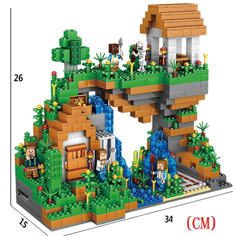 Qulong 0507 957 шт скрытые водопады совместимы mycraft City Buidling блоки Развивающие игрушки