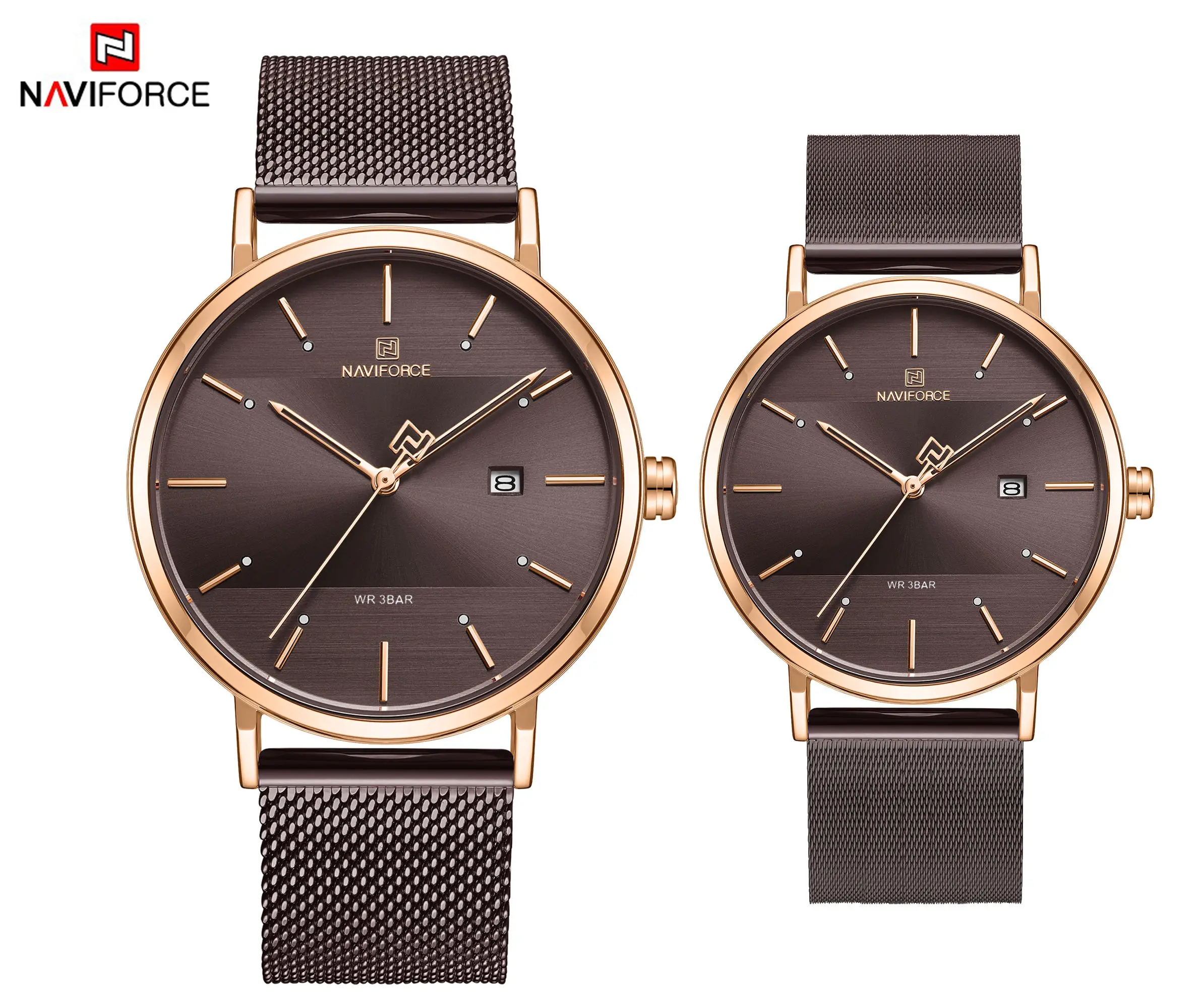 

NAVIFORCE Men's Watch Blue Dial Stainless Steel Water Resistant Man Watches Luxury Business Analog Quartz Mens Watches Fashion