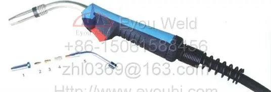 Binzel 24KD CO2 Газовая Сварочная горелка с воздушным охлаждением 300 а 3 м кабели (около 10