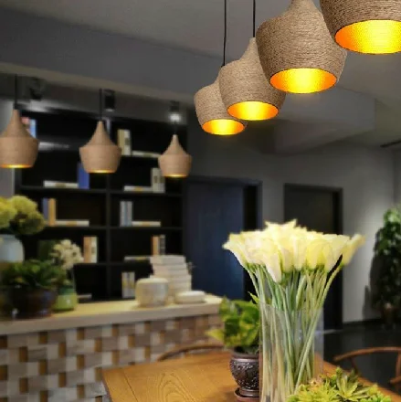 Винтаж свет веревки подвесной светильник для лофта творческой личности