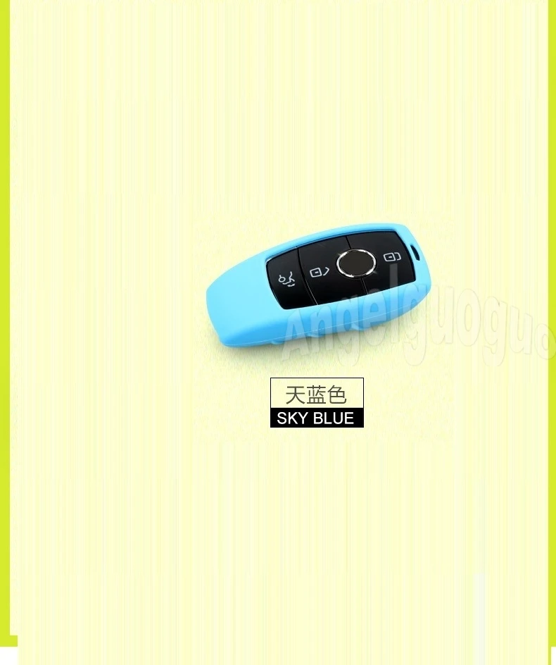 blue Силиконовый чехол для ключей от машины/ключ чехол для iPhone X/iphone сумка ключ для mercedes benz- e-класс W213 - Название цвета: blue