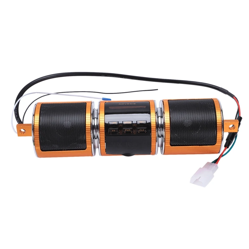 AABB-Motorcycle Bluetooth Mp3 Music Player Audio Refit Soundproof Waterproof Speaker Multifunction With Led Display | Электроника