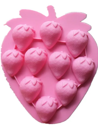 Сердце клубника силикагель шоколадные формы льда мыло формы|molds mould|mold soapmold heart |