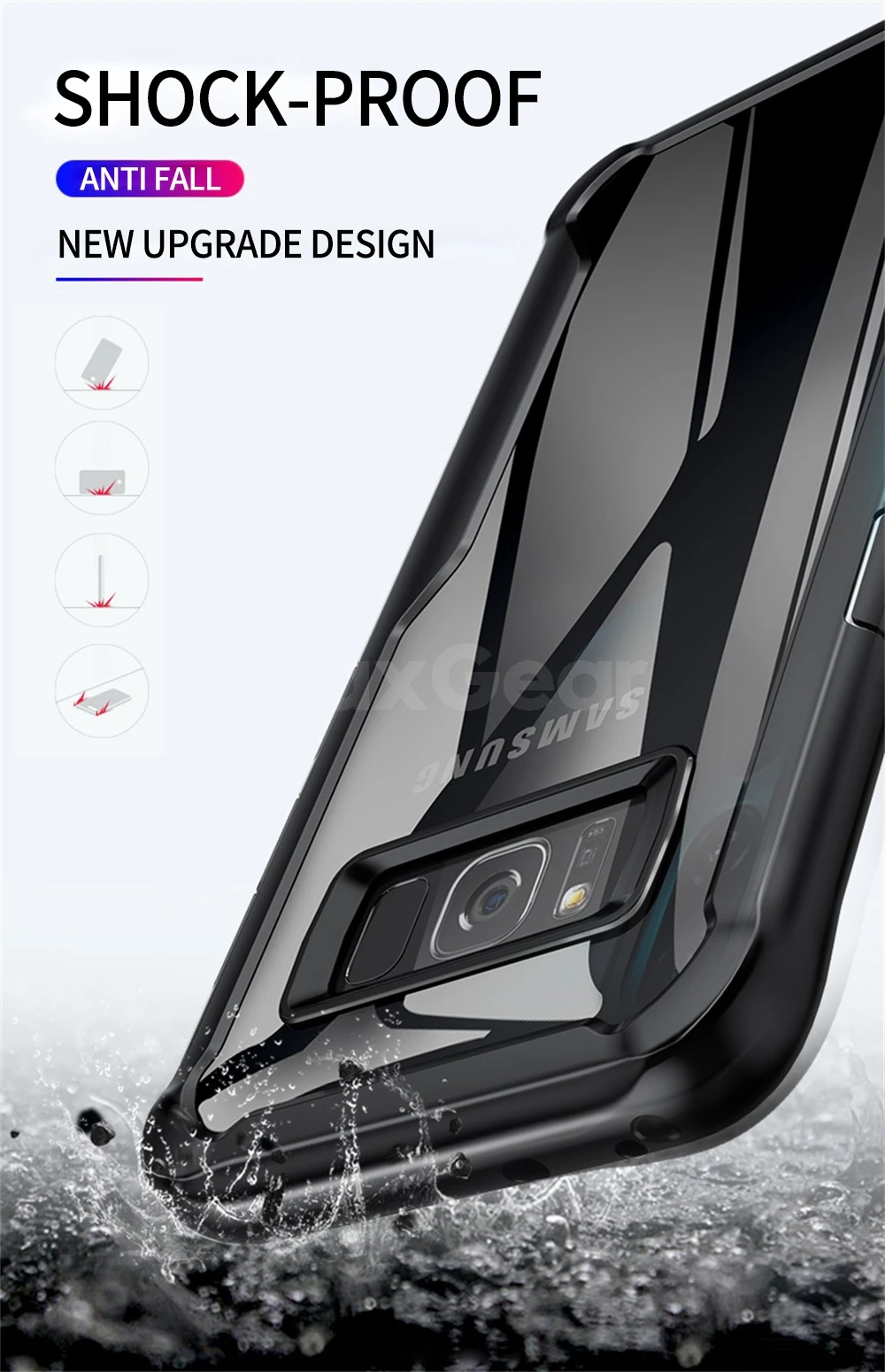Роскошный защитный чехол для samsung Galaxy S8, S9, S10 Plus, S10E, 5G, противоударный, прозрачный чехол, Note 8, 9, мягкий силиконовый чехол-бампер