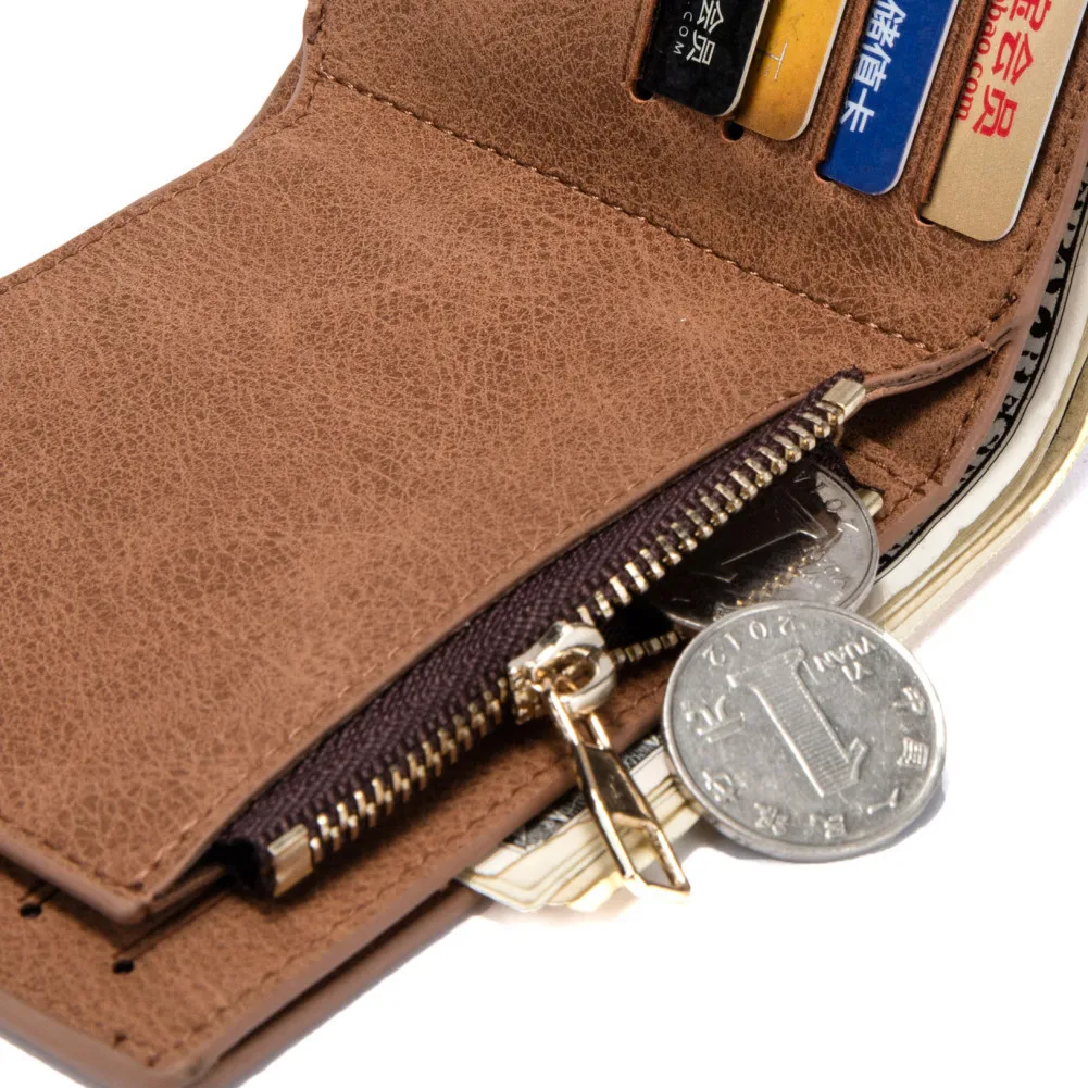 Men Wallet Money Bag Male Bifold PU Leather Coin Change Card Case New Model Style Hot Leisure Urban Compact Hipster Fashion