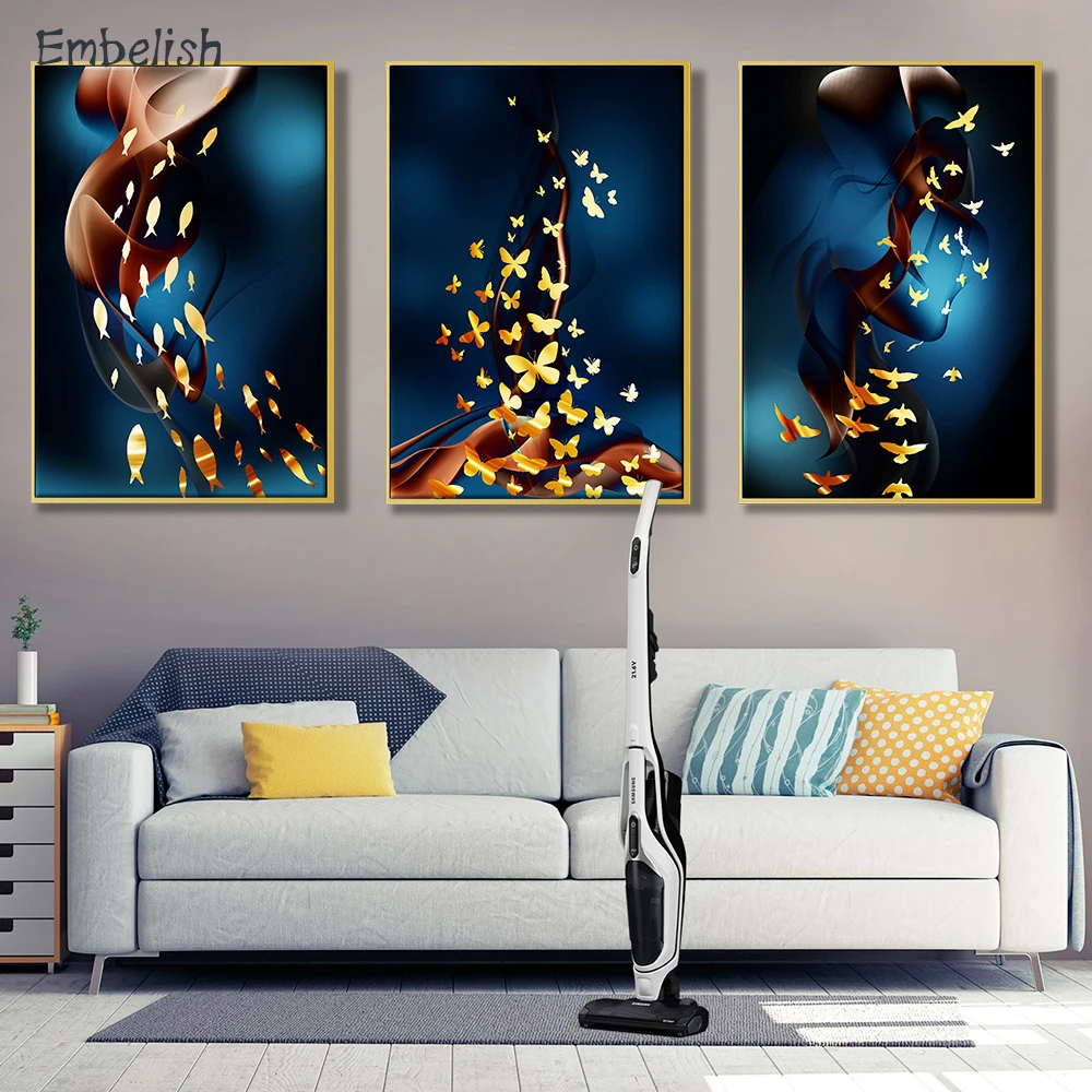 3 шт. абстрактные модульные картины для гостиной современный домашний декор