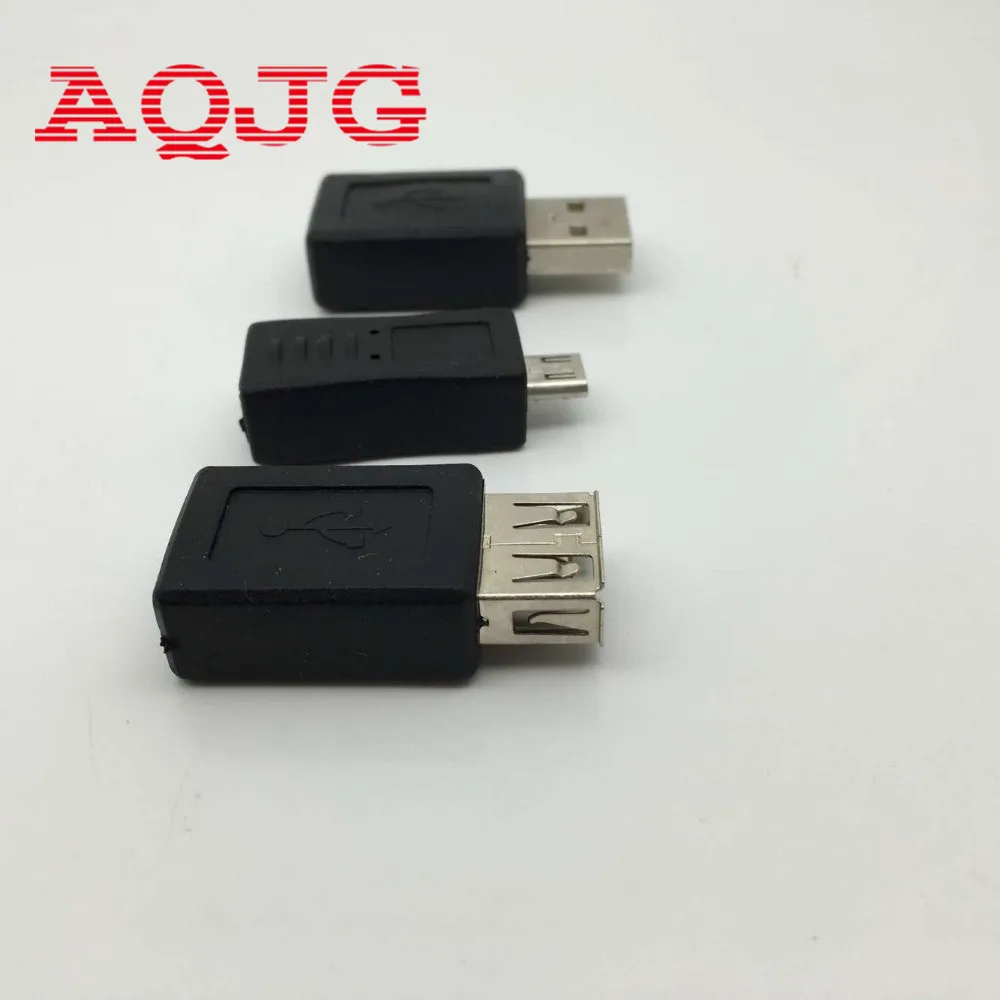 AQJG USB 2 0 UN2F OTG 5pin F/M адаптер конвертер папа к женскому Micro банк питания кабель Imprimante