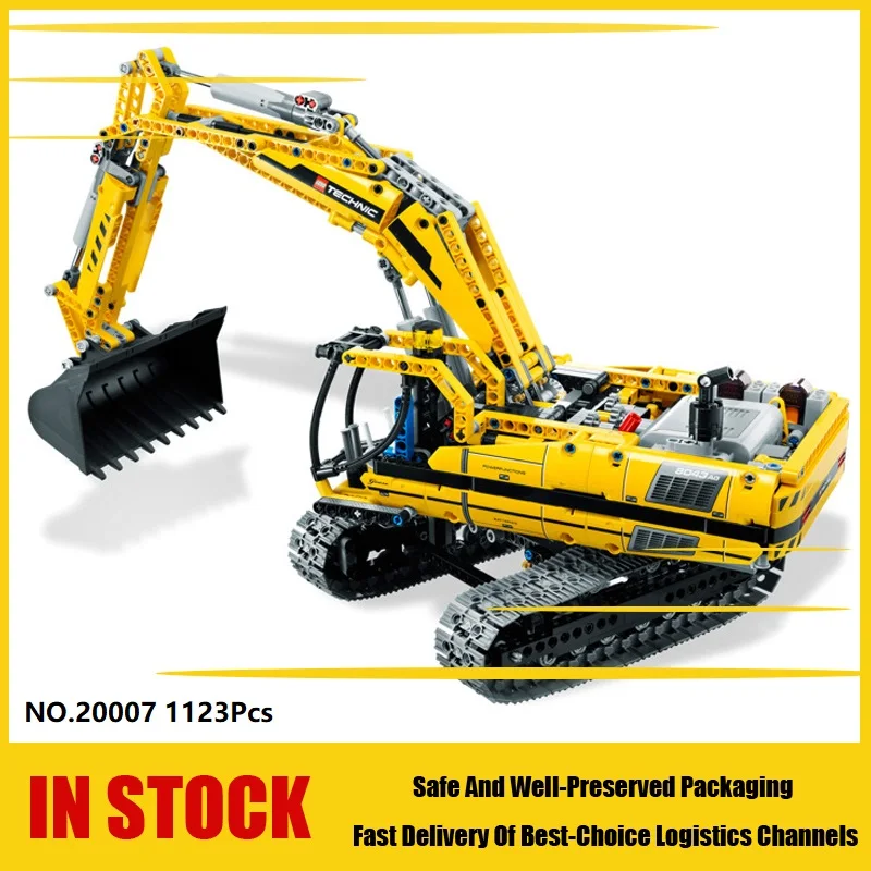 20007 Technic серия моторизованный экскаватор модель строительные блоки классический
