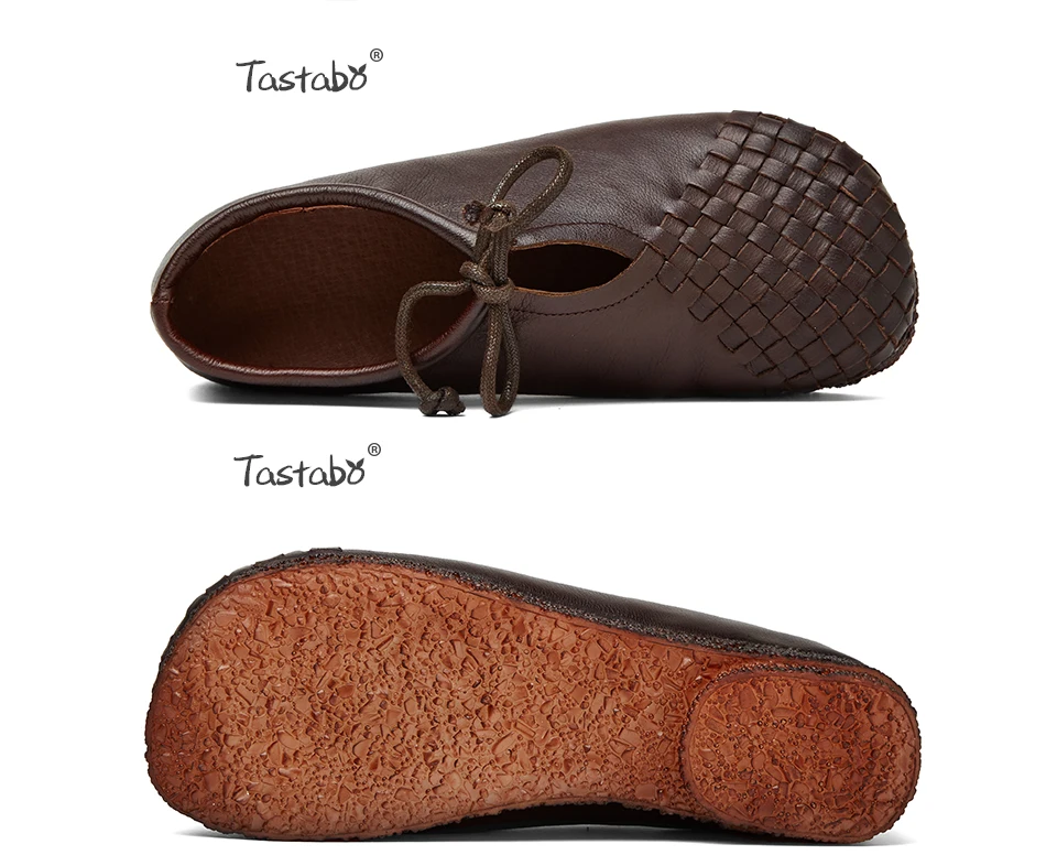 Tastabo/Женская обувь на плоской подошве; Мокасины на шнуровке; мягкая женская обувь из натуральной кожи; повседневная женская обувь ручной работы на плоской подошве; Цвет Черный