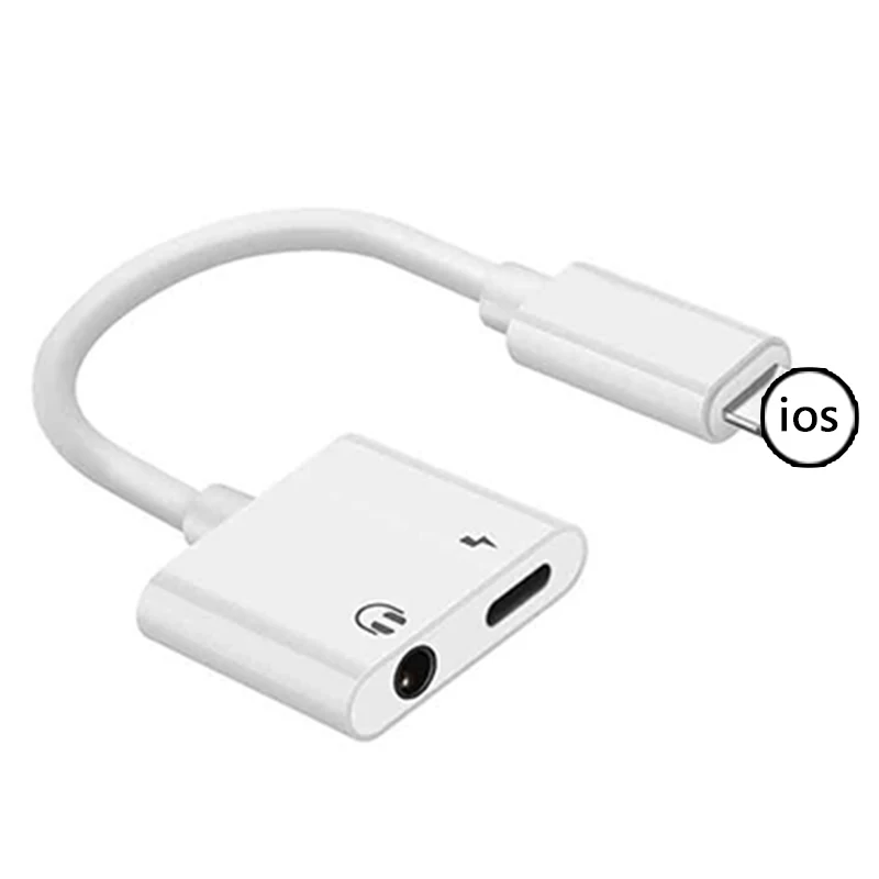 2 в 1 аудио адаптер наушники с зарядным устройством кабель для iPhone 7 8 Plus X Aux разъем