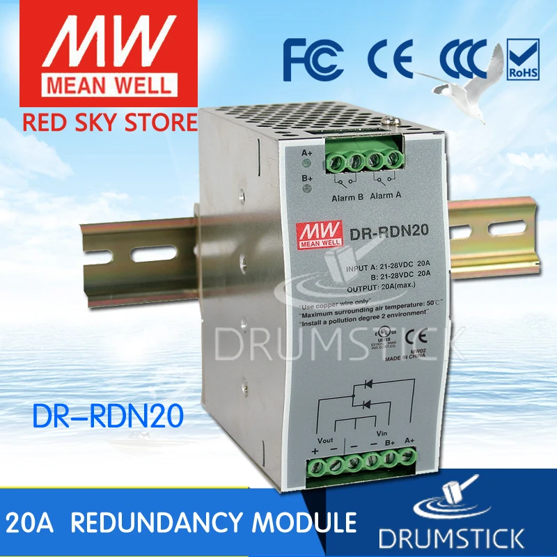 (Only 11.11)MEAN WELL DR-RDN20 (2Pcs) 30V 20A meanwell Power Supply Redundancy Module Обустройство дома