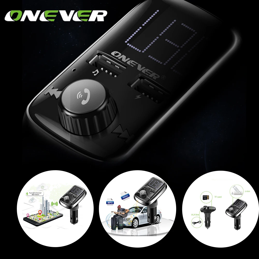 ONEVER Bluetooth fm передатчик плеера модулятор Автомобильный комплект usb Зарядное