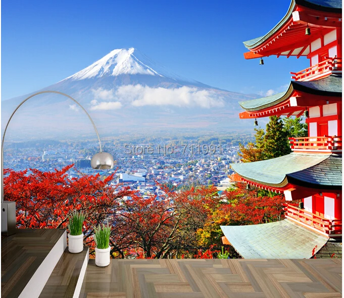Фотообои на заказ 3D живописные обои Fuji для гостиной спальни фона телевизора из