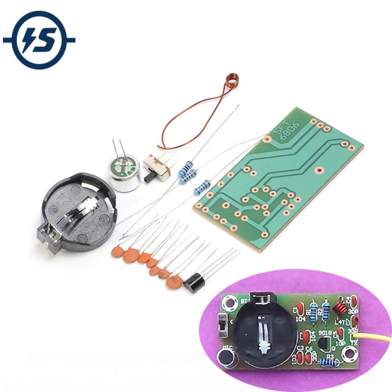 2 шт. частотной модуляции FM Беспроводной микрофон DIY Kit fm передатчик Совета