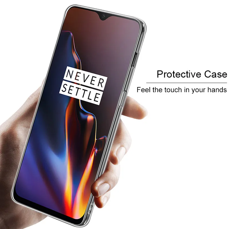 OnePlus 6 T защитный чехол прозрачные ясные прочные ПК телефон One Plus Задняя крышка