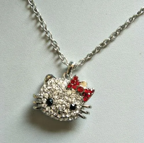 Посеребренный Цепочки и ожерелья cat Jewelry Bojiux Нержавеющая сталь цепи Цепочки и Ожерелья Подвески милый котенок кошка Цепочки и ожерелья s Модные украшения для женщин - Окраска металла: Посеребренный