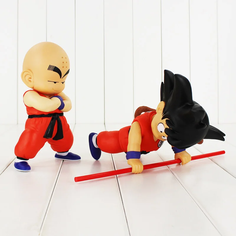 2 стиля аниме милый вращающийся Драконий жемчуг Z Goku Krillin фигурка игрушка Сон Гоку куририн детская модель кукла детский подарок