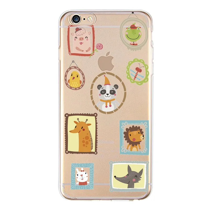 Пляжный мягкий прозрачный чехол из ТПУ для iPhone 4/4S 5 5S 6 6plus 7 8plus x силиконовый с