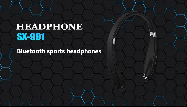 SX-991 спортивные Bluetooth наушники Выдвижной Складной шейный Браслет Беспроводная Гарнитура Анти-потеря в ухо наушники