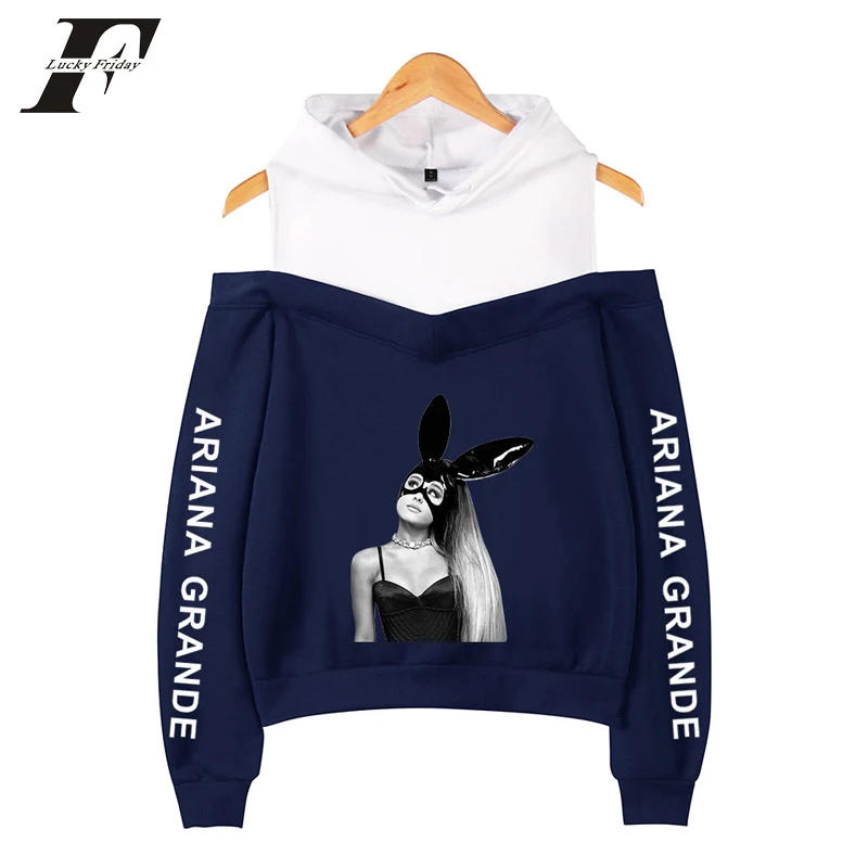 LUCKYFRIDAYF 2019 Ariana Grande опасные женщины хип хоп толстовки с капюшоном и открытыми