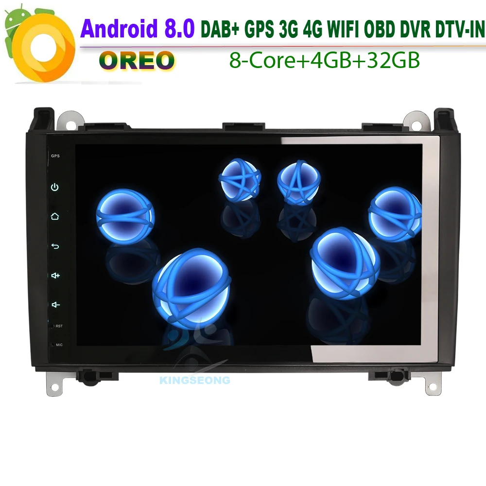 9 &quotВосьмиядерный 4G RAM 32G ROM Android 8 0 Авторадио СБ Navi DAB + BT WiFi GPS OBD DVR автомобильный