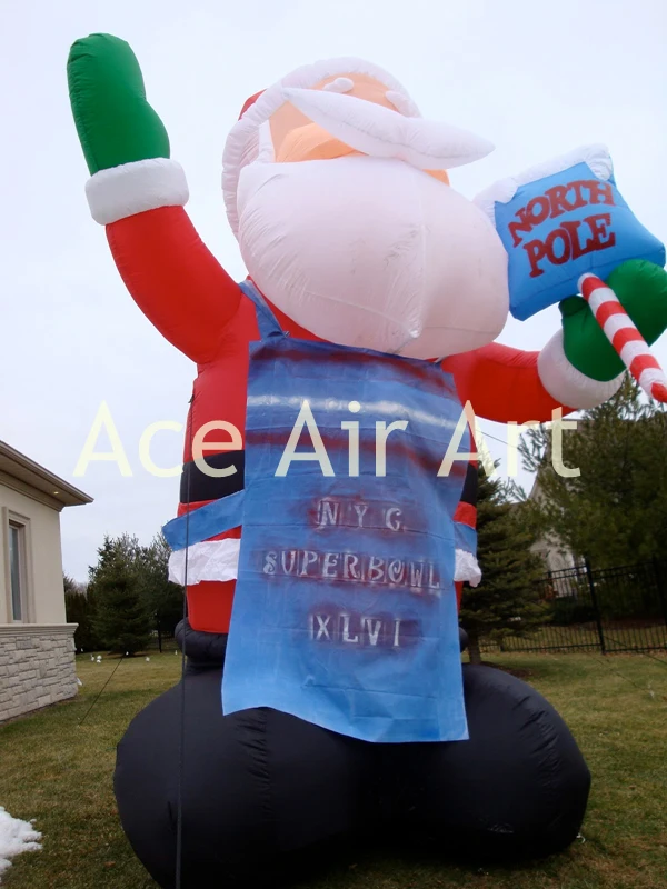 

inflatable Santa Claus eat ice cream for Christmas decoration