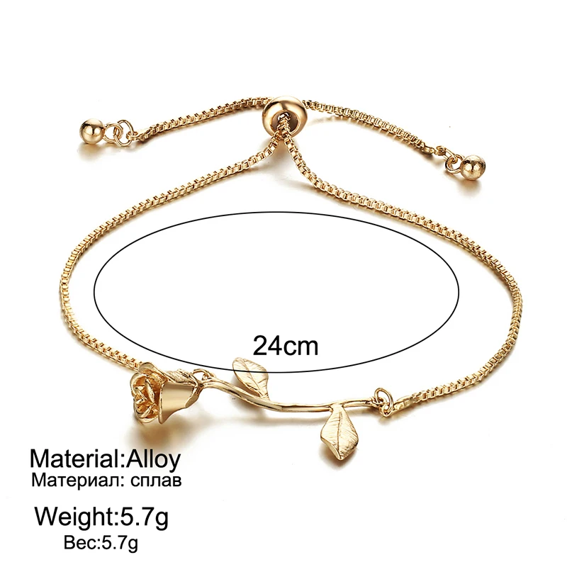 Женский браслет из сплава IF ME регулируемый розового золота и сплава|alloy bracelet|bracelet
