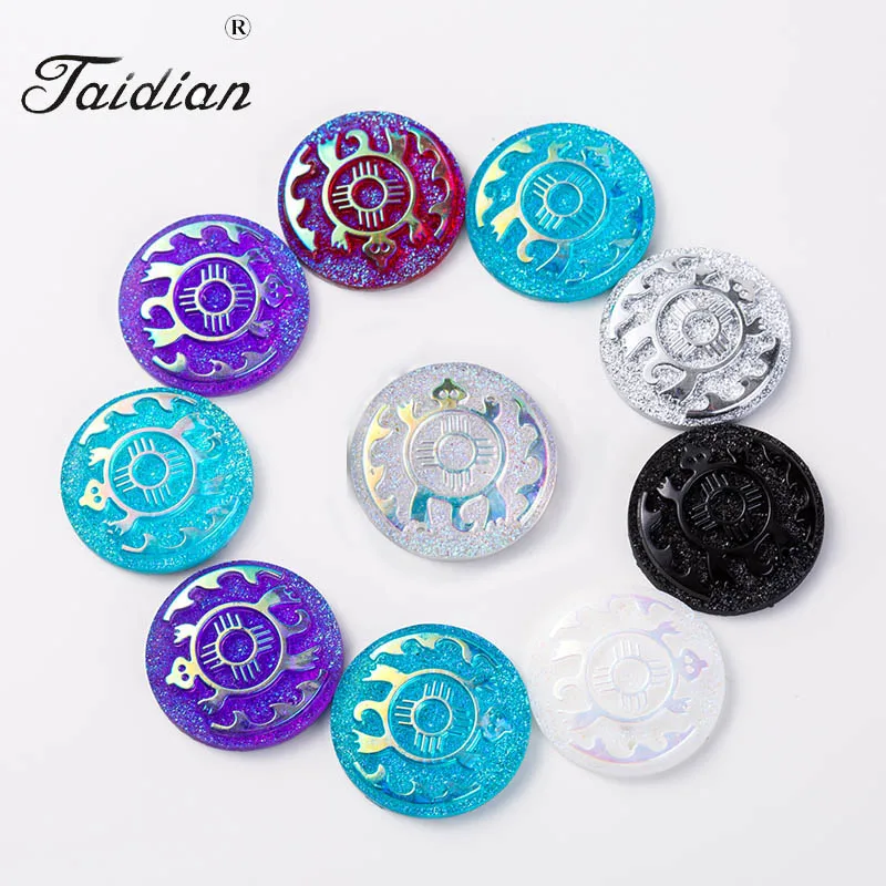Flat Back Turtle Sew On Rhinestones Cabochon For Native American Beadwork Jewelry Making with 2 holes 25mm 100pcs/lot|flat back|sew onflat back