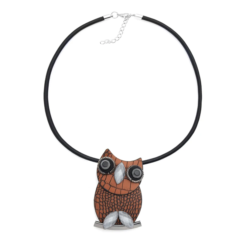 Inokeey Leather OWL Winter Brooch Pins For Women and Men Jewelry Gift 2 Ways Using | Украшения и аксессуары