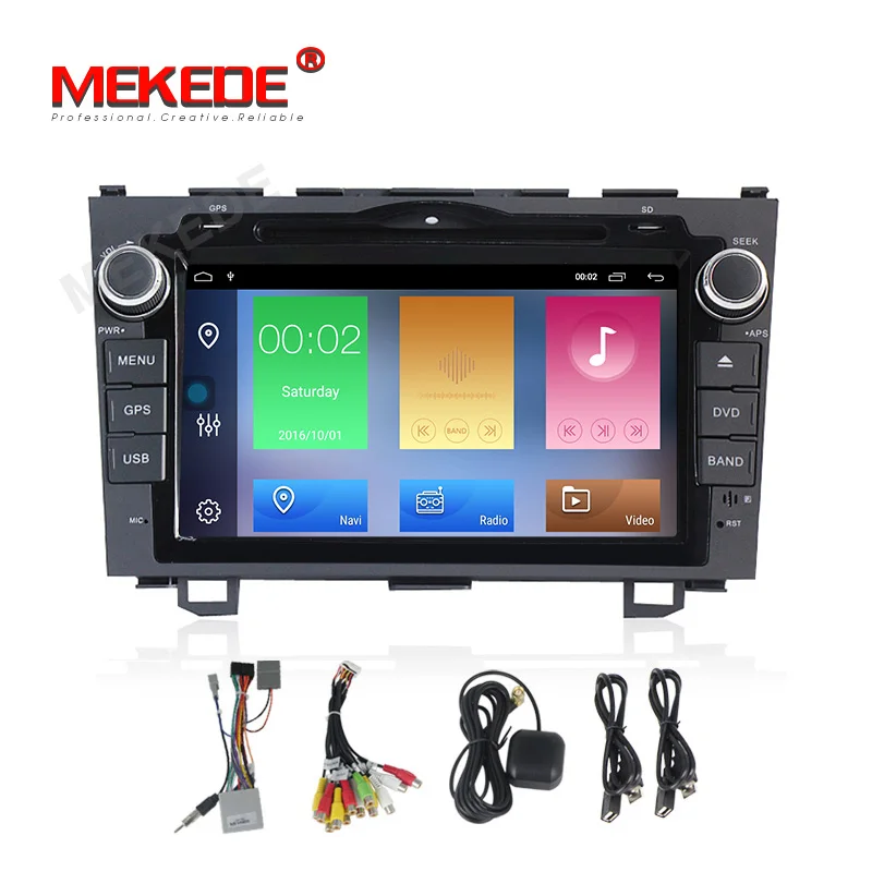 Mekede " 2din Android 9,1 Автомобильный мультимедийный dvd плеер для Honda CRV 2007 2008 2009 2010 2012 gps навигации WI-FI RDS/SD/BT navi