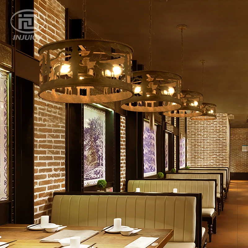 Скандинавская ретро люстра в стиле лофт потолочная лампа индастриал для бара