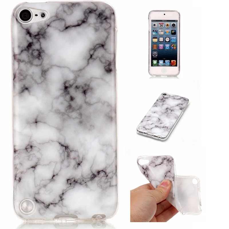 2017 Модный мягкий чехол из ТПУ с изображением мрамора и камня для Ipod Touch 5/6