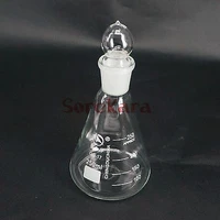 250ml borosilicate glass conical erlenmeyer flask with stopper for chemistry laboratory