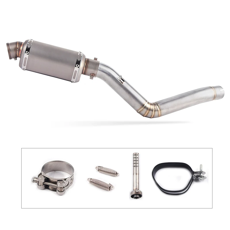 same photo TRK502 Motorcycle Muffler Pipe Racing Full Exhaust System Middle Link Pipe Slip On For Benelli TRK 502 DB-Killer - Цвет: same photo