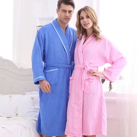 fashion cotton towelling bathrobe nightgown bathrobe adult men and women lovers thick robe cotton warm sleepwear b 5927